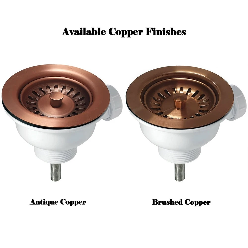 2x 90mm Antique Copper Strainer Waste For Astini, RAK, Rangemaster Ceramic Sink 2 2x 90mm Antique Copper Strainer Waste For Astini, RAK, Rangemaster Ceramic Sink - Image 2