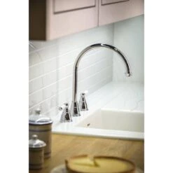 Abode Astbury Pewter 3 Part Kitchen Sink Mixer Tap AT3047 -Household Goods Shop abode astbury pewter 3 part kitchen sink mixer tap at3047 p26633 132432 image