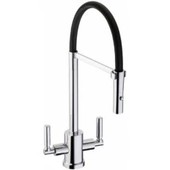 Abode Atlas Chrome Pull Out Rinser Kitchen Sink Mixer Tap AT1247