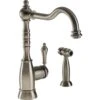 Abode Bayenne Pewter Kitchen Sink Mixer Tap & Pull Out Rinser AT3031