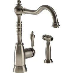 Abode Bayenne Pewter Kitchen Sink Mixer Tap & Pull Out Rinser AT3031