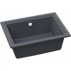 Abode Denton Grey Single Bowl Undermount Kitchen Sink AW3167
