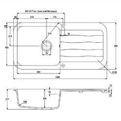 Abode Dune 10 Bowl Black Granite Reversible Kitchen Sink -Household Goods Shop abode dune 10 bowl black granite reversible kitchen sink p37467 184714 image