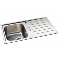 Abode Neron 1.0 Bowl Brushed Stainless Steel Compact Reversible Kitchen Sink