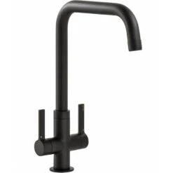 Abode Pico Black Twin Lever Kitchen Sink Tap AT2137