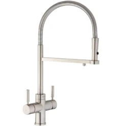 Abode Professional Brushed Nickel 3in1 Boiling Hot Water Kitchen Sink Tap