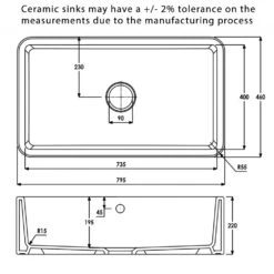 Abode Provincial Large 1.0 Bowl White Ceramic Undermount Kitchen Sink -Household Goods Shop abode provincial large 1 0 bowl white ceramic undermount kitchen sink p37417 204808 image