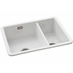Abode Sandon 1.5 Bowl White Ceramic Kitchen Sink LHMB 8 Abode Sandon 1.5 Bowl White Ceramic Kitchen Sink LHMB -Household Goods Shop abode sandon 1 5 bowl white ceramic kitchen sink lhmb p37420 183334 image