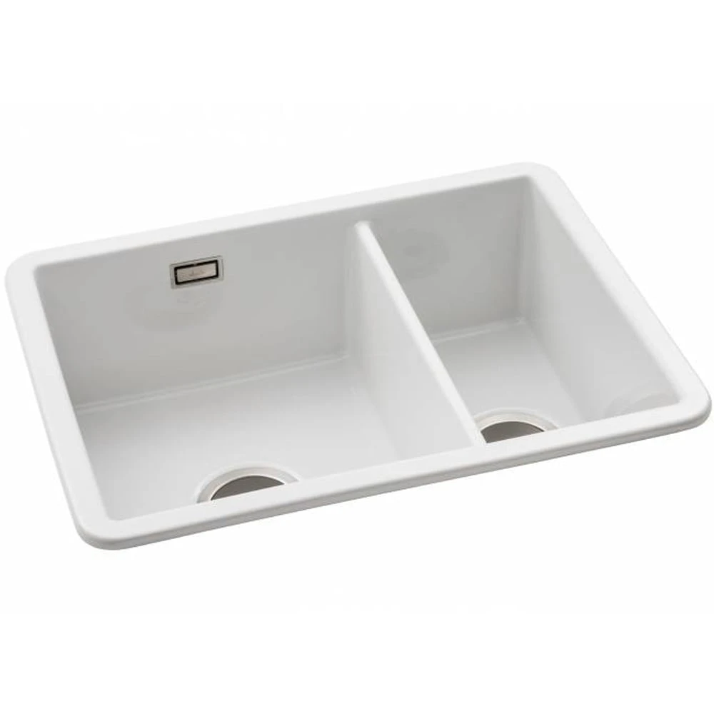Abode Sandon 1.5 Bowl White Ceramic Kitchen Sink LHMB 4 Abode Sandon 1.5 Bowl White Ceramic Kitchen Sink LHMB - Image 4