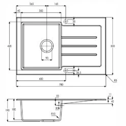 Abode Xcite 1.0 Bowl Frost White Granite Kitchen Sink 6 Abode Xcite 1.0 Bowl Frost White Granite Kitchen Sink -Household Goods Shop abode xcite 1 0 bowl frost white granite kitchen sink p37431 183385 image