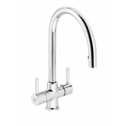 Abode Zest Chrome Twin Lever Kitchen Sink Tap AT2164