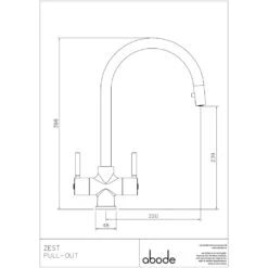 Abode Zest Chrome Twin Lever Kitchen Sink Tap AT2164 11 Abode Zest Chrome Twin Lever Kitchen Sink Tap AT2164 -Household Goods Shop abode zest chrome twin lever kitchen sink tap at2164 p47176 223163 image