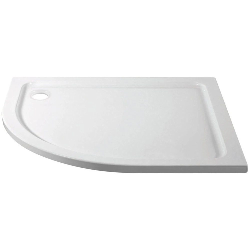 Aquadart Anti-Slip White Offset Quadrant Shower Tray LH 1200x900mm ASP-1290Q-L 1 Aquadart Anti-Slip White Offset Quadrant Shower Tray LH 1200x900mm ASP-1290Q-L