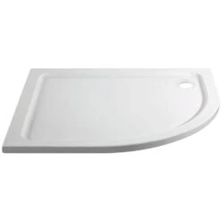 Aquadart Anti-Slip White Offset Quadrant Shower Tray RH 900x760mm ASP-9076Q-R