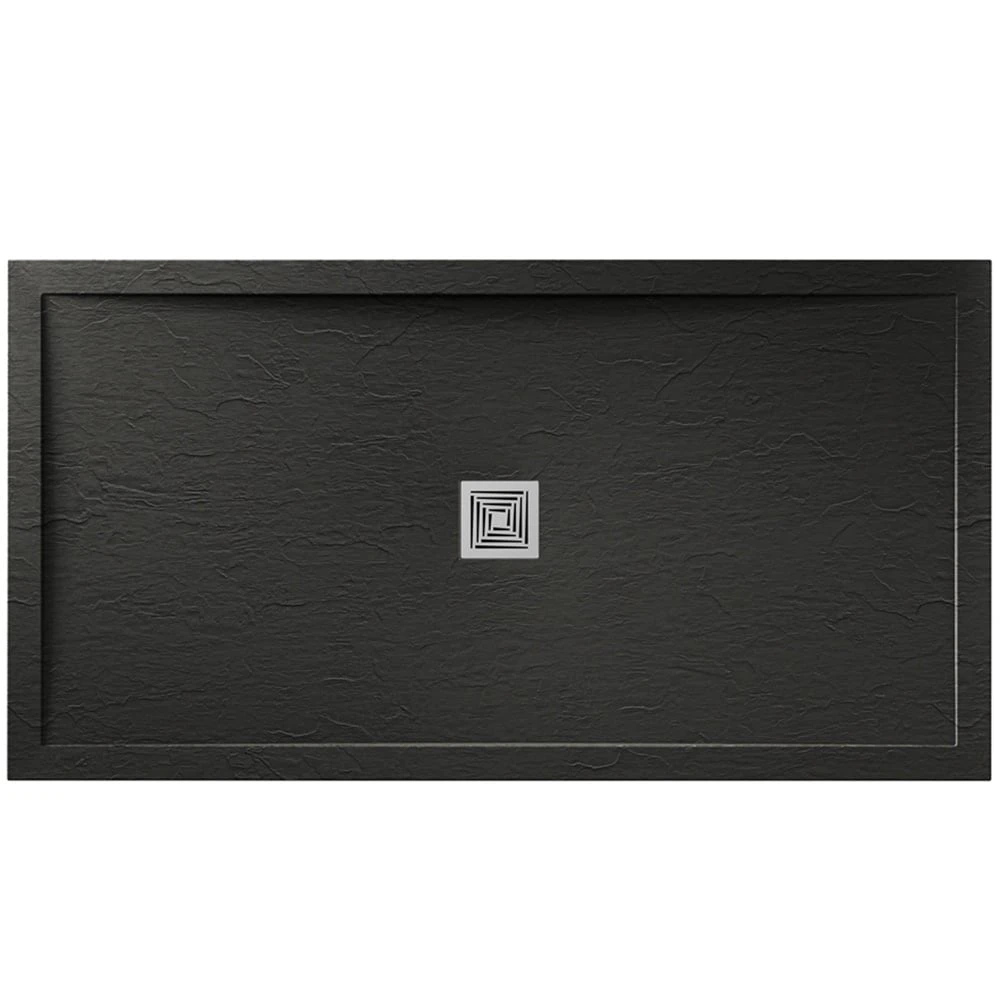 Aquadart Aqualavo Black Slate Effect Tray 1200x800mm AQ559/999 1 Aquadart Aqualavo Black Slate Effect Tray 1200x800mm AQ559/999