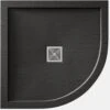 Aquadart Aqualavo Slate Black Quadrant Shower Tray 800x800mm AQ585/999