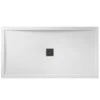 Aquadart Aqualavo Slate White Rectangle Shower Tray 1400x760mm AQ562/000