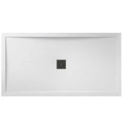 Aquadart Aqualavo Slate White Rectangle Shower Tray 1400x760mm AQ562/000