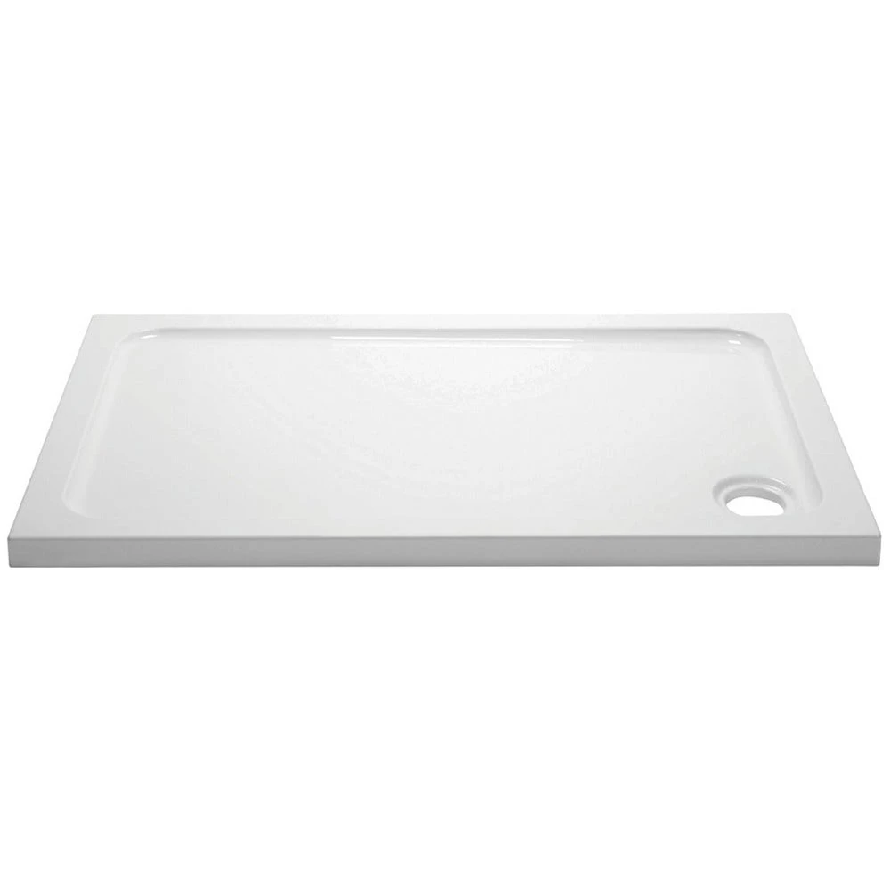 Aquadart White Rectangle Shower Tray 1100x760mm AQ9-1176 1 Aquadart White Rectangle Shower Tray 1100x760mm AQ9-1176