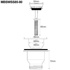 Astini Belgrave 760 1.0 Bowl White Ceramic Kitchen Sink & Gold Waste -Household Goods Shop astini belgrave 760 1 0 bowl white ceramic kitchen sink gold waste p32997 161359 image