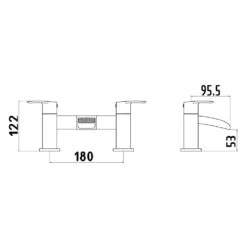 Astini Curved Waterfall Tall Chrome Bathroom Basin & Bath Mixer Tap Pack Set -Household Goods Shop astini curved waterfall tall chrome bathroom basin bath mixer tap pack set p52570 238489 image
