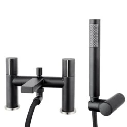 Astini Ibis Matt Black Mono Bathroom Basin & Bath Shower Mixer Tap Pack Set -Household Goods Shop astini ibis matt black mono bathroom basin bath shower mixer tap pack set p52429 237793 image