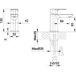 Astini Mandrill Chrome Mono Bathroom Basin & Wall Mounted Bath Tap Pack Set 8 Astini Mandrill Chrome Mono Bathroom Basin & Wall Mounted Bath Tap Pack Set -Household Goods Shop astini mandrill chrome mono bathroom basin wall mounted bath tap pack set p52484 238068 image