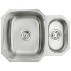 Astini Renzo 1.5 Bowl Brushed Stainless Steel Undermount Reversible Kitchen Sink, Waste & Colander 21 Astini Renzo 1.5 Bowl Brushed Stainless Steel Undermount Reversible Kitchen Sink, Waste & Colander -Household Goods Shop astini renzo 1 5 bowl brushed stainless steel undermount reversible kitchen sink waste colander p35398 225613 image
