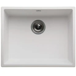 Astini Scuti 1.0 Large Bowl White SMC Synthetic Inset/Undermount Kitchen Sink -Household Goods Shop astini scuti 1 0 large bowl white smc synthetic inset undermount kitchen sink p55302 250088 image