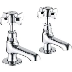 Featured Products 3 Astini Tenby Cross Traditional Chrome Hot And Cold Bath Taps TIS5011