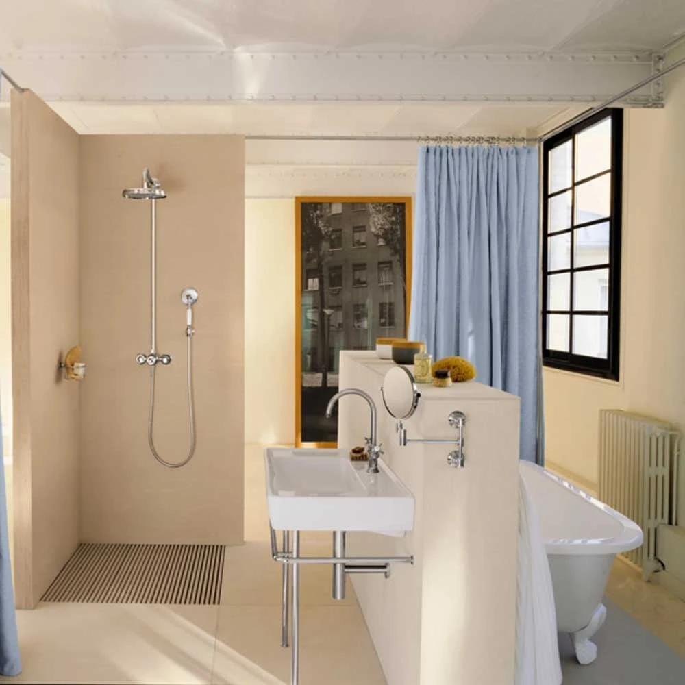 AXOR Montreux Chrome Wall Mounted Shaving Mirror 4 AXOR Montreux Chrome Wall Mounted Shaving Mirror - Image 4