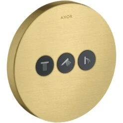 AXOR Showerselect Brushed Brass Concealed Round Shower Valve For 3 Outlets