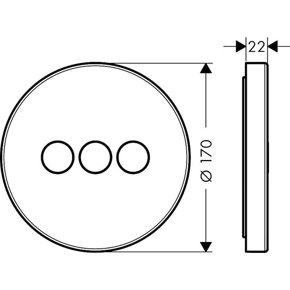 AXOR Showerselect Brushed Brass Concealed Round Shower Valve For 3 Outlets 2 AXOR Showerselect Brushed Brass Concealed Round Shower Valve For 3 Outlets - Image 2
