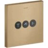 AXOR Showerselect Brushed Bronze Concealed Square Shower Valve For 3 Outlets