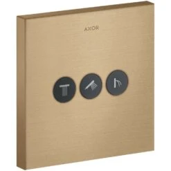 AXOR Showerselect Brushed Bronze Concealed Square Shower Valve For 3 Outlets
