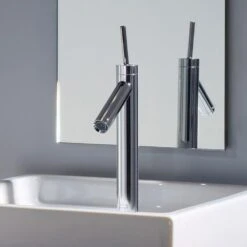 AXOR Starck Chrome Single Lever Basin Mixer Tap 170 With Pin Handle Without Waste