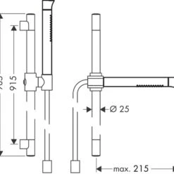AXOR Starck Organic Chrome Shower Set 0.90m With 2jet Baton Hand Shower 5 AXOR Starck Organic Chrome Shower Set 0.90m With 2jet Baton Hand Shower -Household Goods Shop axor starck organic chrome shower set 0 90m with 2jet baton hand shower p34137 166365 image