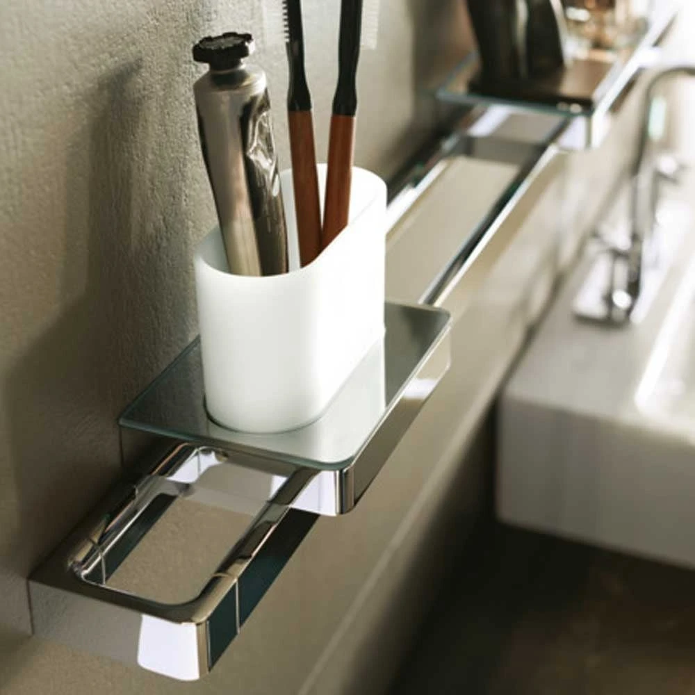 AXOR Universal Accessories Chrome Wall Mounted Rail Towel Holder 600mm 4 AXOR Universal Accessories Chrome Wall Mounted Rail Towel Holder 600mm - Image 4