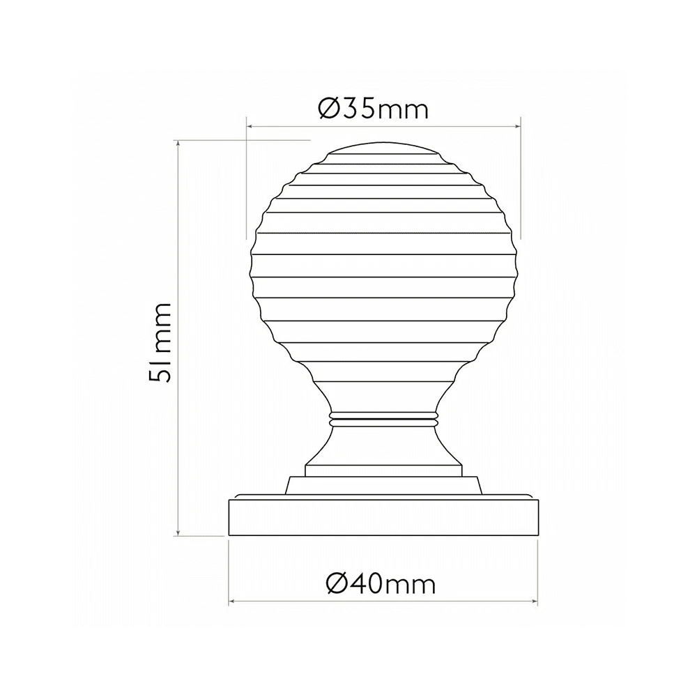 Bidbury & Co Tadwick Polished Brass 35mm Drawer/Door Knob 2 Bidbury & Co Tadwick Polished Brass 35mm Drawer/Door Knob - Image 2
