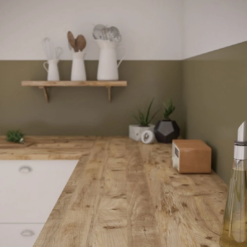 Bushboard Options 3000x100x20mm Ultramatt Pitch Pine Kitchen Upstand 2 Bushboard Options 3000x100x20mm Ultramatt Pitch Pine Kitchen Upstand - Image 2
