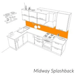 Bushboard Options 3000x600x8mm Gloss Nero Granite Kitchen Midway Splashback -Household Goods Shop bushboard options 3000x600x8mm gloss nero granite kitchen midway splashback p32064 214707 image