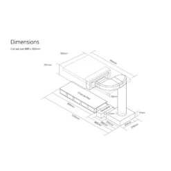 Caple 58cm Induction Downdraft Black Glass Extractor DD940BK -Household Goods Shop caple 58cm induction downdraft black glass extractor dd940bk p31652 165402 image