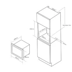 Caple 59.5cm Classic Built-In Black Glass Microwave And Grill CM123BK -Household Goods Shop caple 59 5cm classic built in black glass microwave and grill cm123bk p31606 165383 image