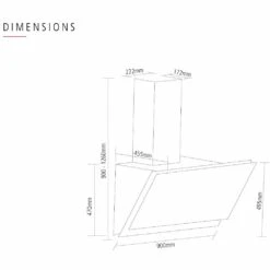 Household Goods Shop -Household Goods Shop caple 90cm black glass atara wall hood ata900 p70218 295942 image