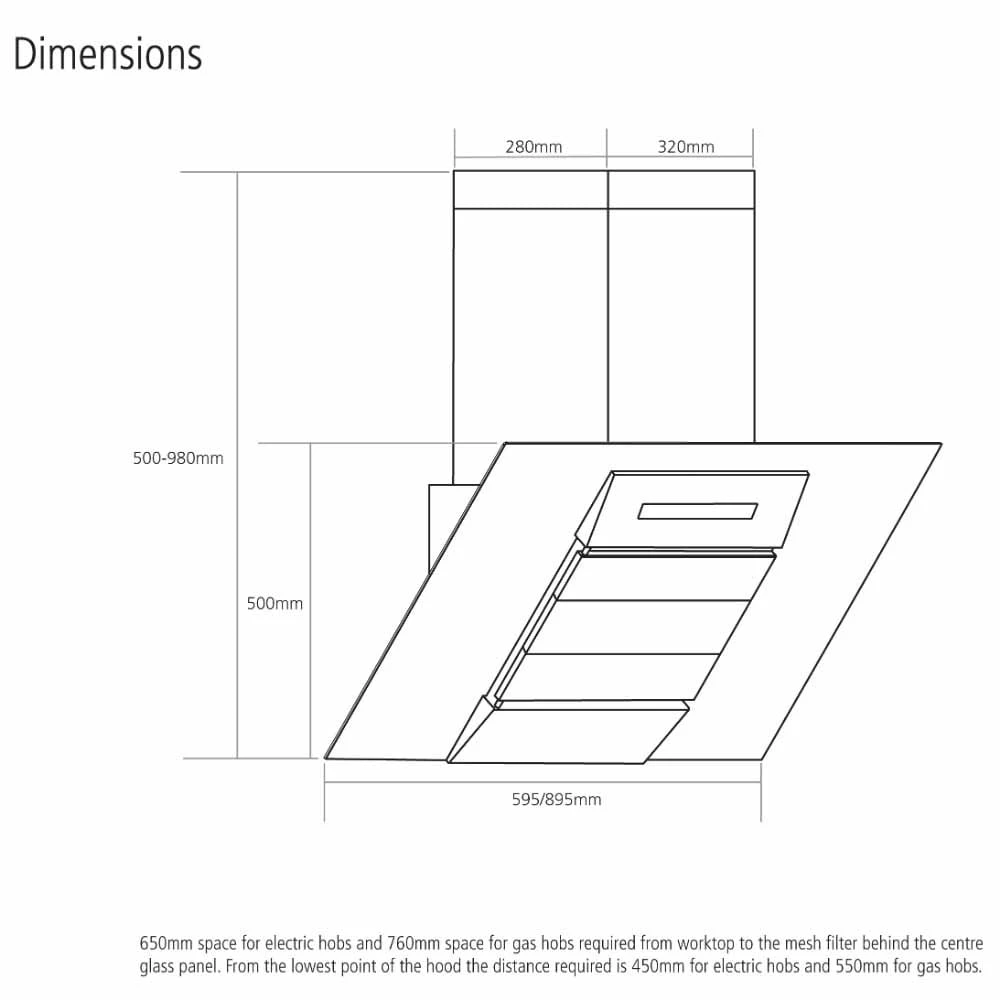 Caple 90cm Stainless Steel Spirit Wall Chimney Hood SP912SS 2 Caple 90cm Stainless Steel Spirit Wall Chimney Hood SP912SS - Image 2