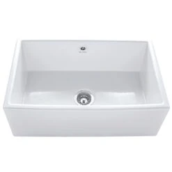 Caple Farmhouse 1.0 Bowl White Ceramic Farmhouse Kitchen Sink CPWDS762