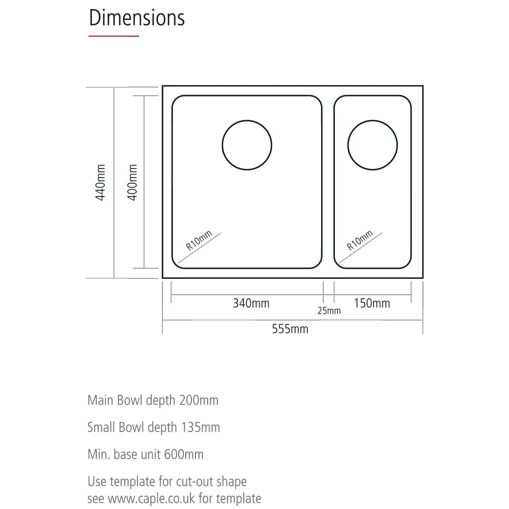 Caple Mode 3415 1.5 Bowl Gunmetal Stainless Steel Kitchen Sink 5 Caple Mode 3415 1.5 Bowl Gunmetal Stainless Steel Kitchen Sink - Image 5