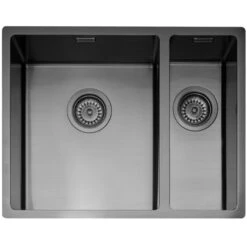 Caple Mode 3415 1.5 Bowl Gunmetal Stainless Steel Kitchen Sink
