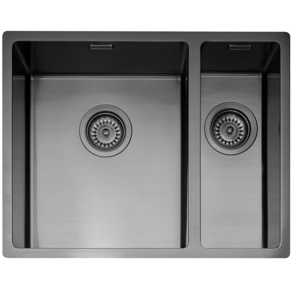 Caple Mode 3415 1.5 Bowl Gunmetal Stainless Steel Kitchen Sink 1 Caple Mode 3415 1.5 Bowl Gunmetal Stainless Steel Kitchen Sink