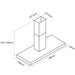 Caple Stainless Steel 60cm Island Hood ZI922 -Household Goods Shop caple stainless steel 60cm island hood zi922 p31747 156815 image